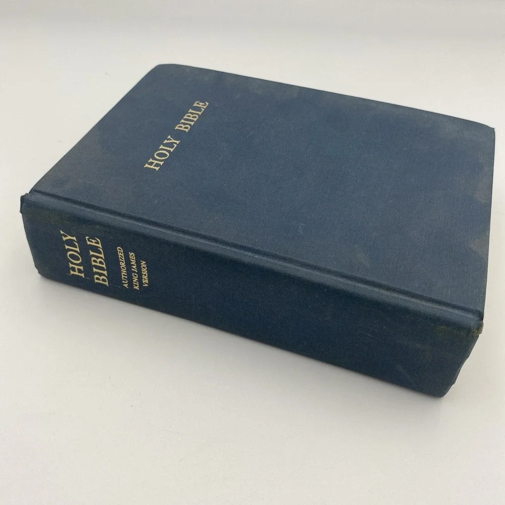 Vintage KJV HOLY BIBLE Self‎ Pronouncing New Topaz Standard HC Oxford Press